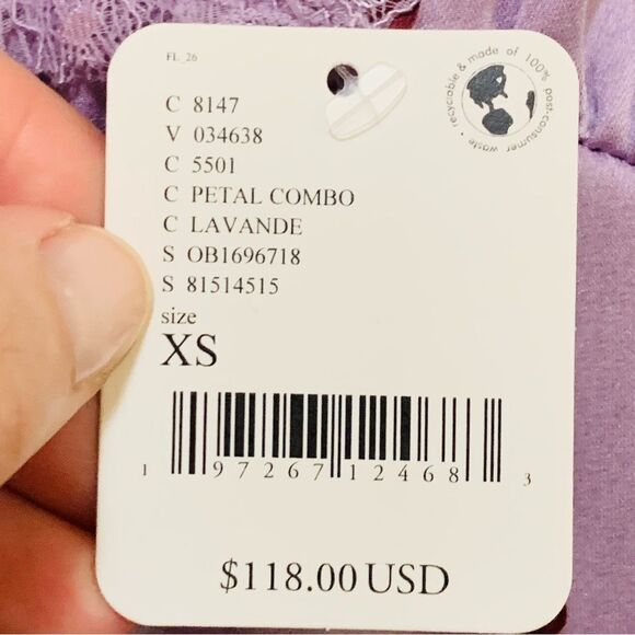 intimately free people Bad for you Petal Combo Slip Dress night gown size xs - Picture 3 of 11